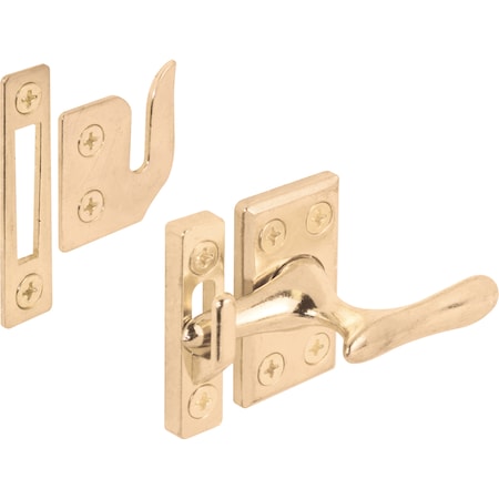 Prime-Line Casement Lock, Brass, 3 Keepers, Screws (1 Set) H 3553